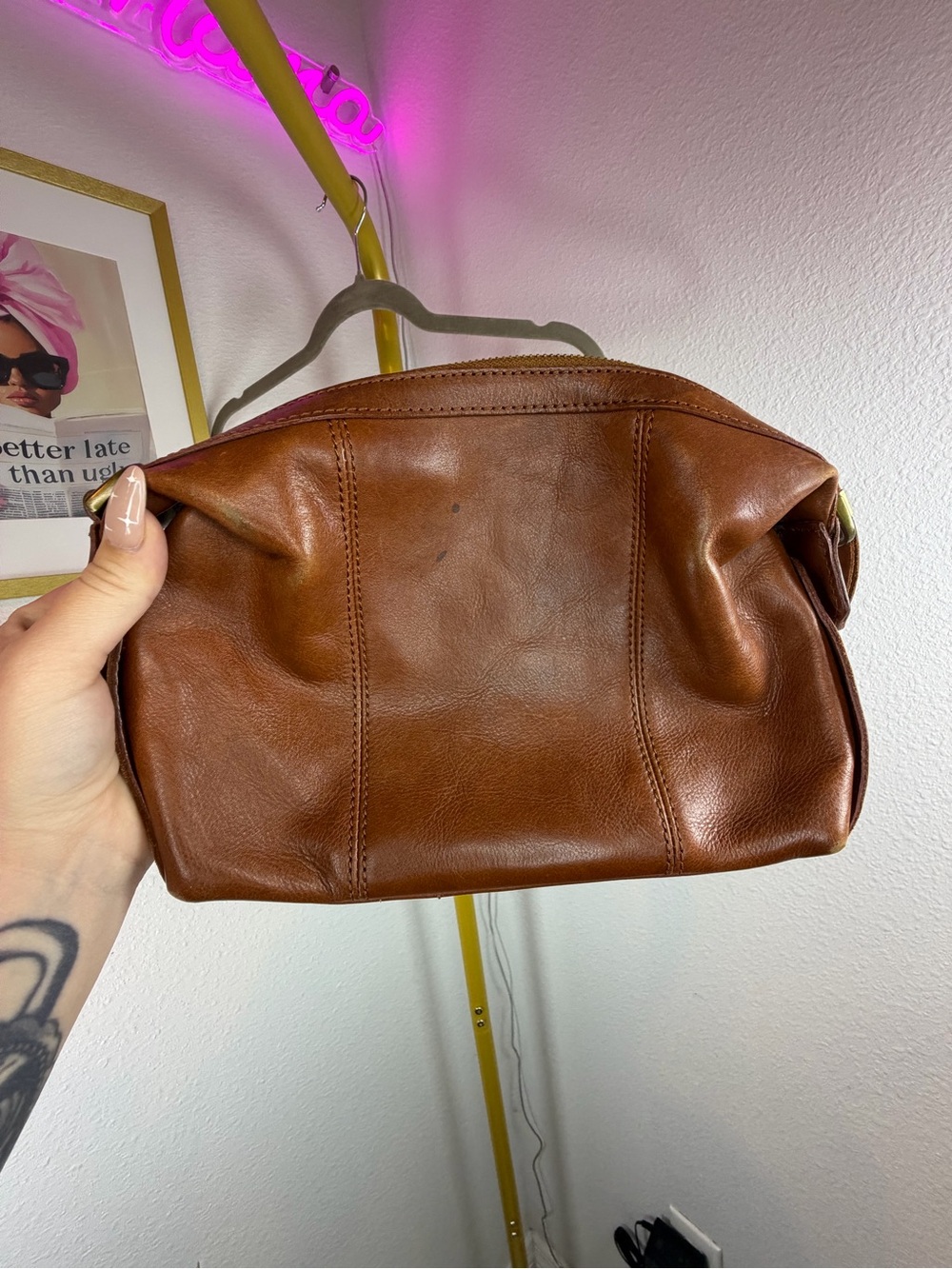 Madewell 100% Leather Brown Cosmetic Pouch